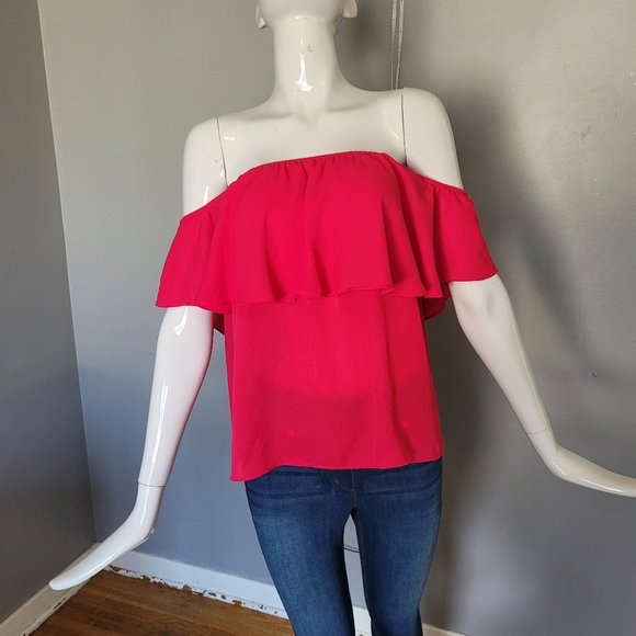 Show Me Your MuMu Tops - Show Me Your MuMu Off The Shoulder Top, GUC, Size XS (fits big)